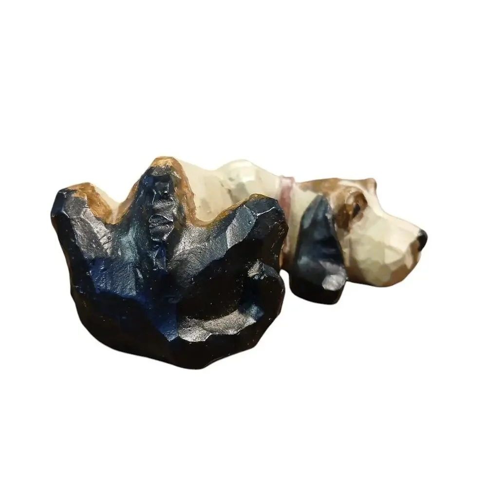 Vtg Unmarked Cast Resin Carved 3.5L Realistic Bloodhound Hunt Dog Animal Figure‎ - Picture 3 of 6